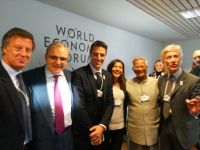 Yunus Joins Paris Initiatives : Press Conference of Yunus and Paris Mayor in Davos