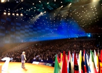 Yunus urges youth at One Young World to imagine the World they want and build it.