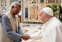  Yunus Meets Pope Francis: urges immediate action on Palestine and all conflicts across the world