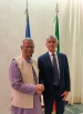 Professor Yunus in talks with the Italian Minister of Youth and Sports to discuss social procurement in sports in partnership with Yunus Sports Hub.